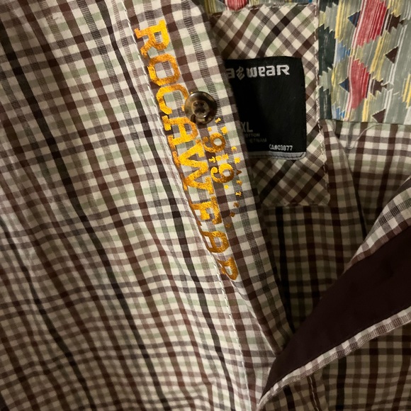 Rocawear Brown Casual Button Down Shirt - Picture 3 of 11